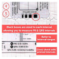 Miniatyrbild 5 av 5: 2 st ECG 7-stegs linjal ECG 7-stegs linjal för EKG EKG-tolkning ECG-linjal Bärbar ECG-bedömning