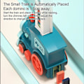 Miniatyrbilde 5 av 5: Domino Tog Leker, 60 Deler Domino Tog Byggeklosser Sett, Automatisk Domino Legging Akustisk Elektrisk Tog, Domino Tog Leker for Barn