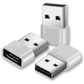 Miniatyrbilde 1 av 3: USB til USB-C Adapter [3-pakning], USB Adapter, USB A til USB C, iPhone Ladekontakt, USB C Kontaktkonverter for iPhone