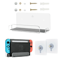 Miniatyrbild 5 av 5: Flytande Väggmonterad Hylla Akrylhållare för Nintendo Switch Docka Multicolor, Transparent Style B
