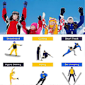 Miniatyrbilde 4 av 5: Enkle, moteriktige, vanntette og sikre vinterhansker for barn til ski og snø Blue