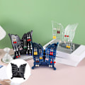 Miniatyrbillede 2 af 5: Øreringe Display Stand 96 Huller Sommerfugleform Smykke Display Ørestik Holder Boligindretning Forsyninger By Black - Blue