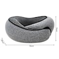 Miniatyrbillede 5 af 5: Memory Foam Rejse Nakkepude 360 Graders Støtte U-Formet Flyvemaskinepude med Justerbar Lukketap Nap Pude Black