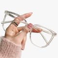 Unisex Blåljusblockerande Glasögon Lätta Receptglasögon för Gaming Läsning Studenter Transparent White