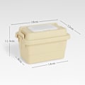 Miniatyrbillede 2 af 3: Camping Opbevaringsboks Udendørs Tissueboks med Låg til Rejser Hjem Madlavning Sort White 18cmx12cmx11.5cm