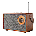 Pikkukuva 1 / 5: Retro FM-radio, Kannettava Puinen Bluetooth-radio, Bassokaiutin, Handsfree MP3-soitin, Tukee USB/TF-korttia