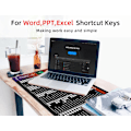 Miniatyrbillede 7 af 8: Stor Gaming Mousepad, Lang XXL Mousepad, Kontor Shortcut Mousepad, Udvidet Computer Mousepad/Skrivebordsmatte med Syet Kant til Gamer, Kontor, Hjem Office Shortcuts B 800x300mm