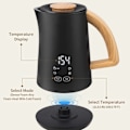Miniatyrbilde 2 av 5: 4-i-1 Melkeskummer, 500W Elektrisk Melkeskummer, 500ml Varmt/Kaldt Skum, Intelligent Temperaturkontroll, Svart