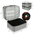 Miniatyrbilde 3 av 5: Neglelakk Organizer Bag med UV-lys Oppbevaring, Profesjonell Kosmetikk Organizer for Neglelakksett (Grå)