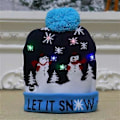 Miniatyrbild 1 av 4: 2024 NY LED Julhatt Kreativ Blinkande LED-ljus Stickad Hatt Snögubbe Vinter Varm Färg Stickad Mössa Julklapp 26