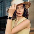Miniatyrbild 4 av 7: Blommiga graverade remmar kompatibla med Apple Watch-remmar för kvinnor, söta blommiga iWatch-band mjuka silikon sportremmar för iWatch-serien Pink/Smoky purple 42/44/45/49mm