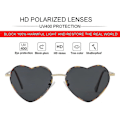 Miniatyrbillede 2 af 5: SDIGV Polariserede Hjerte Solbriller til Kvinder, Moderigtig Dejlig Stil Metalramme UV400 Beskyttelseslinse Tortoise Grey