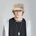 Pikkukuva 2 / 7: Unisex Cadet Armeijan Lippis Säädettävä Litteä Huippu Lippis Pesty Puuvilla Sotilas Hattu Baseball Lippis Beige