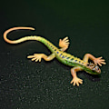 Miniatyrbillede 3 af 5: Kunstig Øgle Fadeless Levende Farverig Reptil Øgler Legetøj Festartikler Green
