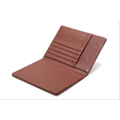 Miniatyrbillede 6 af 6: Læder Rejse Tegnebog Pas Holder Cover Blokering, Læder Kort Etui, Rejse Dokument Organizer Case Brown