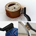 Miniatyrbillede 5 af 5: 3 metalbørster i rustfrit stål, messing og nylon til rust, svejsning og slagger