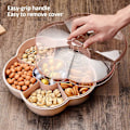 Miniatyrbilde 3 av 7: Snack Oppbevaringsboks, Blomstformet Snackbrett med Lopp, Matboks, Fruktboksbeholder, Rosa