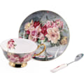 Miniatyrbilde 2 av 5: Premium Bone China Kaffeekopp, Tekopp & Underkopp & Teskje Sett, 200ml