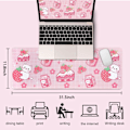 Miniatyrbillede 6 af 6: Kawaii Gaming Mousepad til Skrivebord, Udvidet Stor Kat Jordbær Mælk Mousepad, Pink Mousepad XL, Sød Mousepad Anime