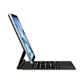 Pikkukuva 2 / 5: iPad Air 11 (2024) (M2) Bluetooth-näppäimistö Magneettinen Ripustus PC+PU Nahka Tablet-kotelo - Musta Multicolor Black