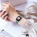 Miniatyrbilde 6 av 8: Gravert Rem for Apple Watch-reimer, iwatch-reim Kvinner, Myk Silikon Rose Blomstermønster Bånd for iWatch Series-reim Red/Cactus 38/40/41mm