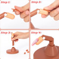 Miniatyrbild 7 av 7: Nagelövningshand för akrylnaglar - flexibla nagelträningshandsatser, falska manekinhänder med falska nagelspetsar, nagelfilar och nagelklippare för nagelkonst