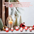 Miniatyrbild 3 av 6: Jultomte Mini Julgransprydnader Jul Miniatyrprydnadsset Söta Harts Jultomte Figurer Mikro Landskap Prydnadsdekoration