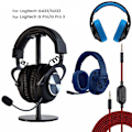 Miniatyrbilde 5 av 5: 2M Aux-ledning Erstatning for GPRO X G233 G433 Headset Audio Aux-ledning 3.5mm Red