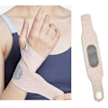Miniatyrbilde 1 av 5: Ultratynn håndleddstøtte, justerbare håndleddsstropper for trening, pustende håndleddsbåndbeskyttere, kompresjonshåndleddsband for treningsøkter 1 Pair Black