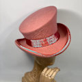 Miniatyrbilde 4 av 5: Asymmetrisk Topphatt Ullhatt Dame Herre Unisex Hatt Steam Punk Hatt Topphatt Mote Bånd Dekorativ Hatt Dekk Hode For Menn-yu RD2 One Size