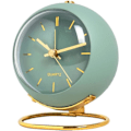 Miniatyrbild 1 av 5: (Grön) Relogeuhr analog alarmklocka med lampor, liten retro Sile