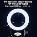 Miniatyrbilde 4 av 5: 144 LED miniscope ringlys ringlys 0 - 100% justerbar lampe for miniscope ringlys