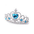 Pikkukuva 2 / 5: Prinsessa Elsan Kruunu Tiara ja Taikasauvasetti - Hopea Sydän Koru Pukeutumisvarusteet Taaperoille ja Pienille Tytöille Cosplay blue