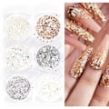 Miniatyrbilde 2 av 4: 6 stk negl glitter, negl dekorasjoner flerfarget