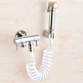 Miniatyrbillede 5 af 7: Forår Fleksibel Bruseslange, ABS Fleksibel Teleskopisk Bruseslange, Badeværelse Spiral Fleksibel Bruseslange til Toilet Hane, Bidet Sprøjte, Håndbruser - 3M White