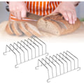 Miniatyrbilde 1 av 7: 2 stk Toaststativ 8 Skive Toaststativ Kjølegitter Rustfritt Toast Brødholder Tilbehør Organizer for Kjøkken og Restauranter