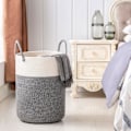 Miniatyrbilde 4 av 5: Stor kurv i bomullsreip - Tepper, leker, oppbevaring White & Grey