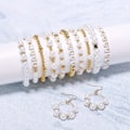 Miniatyrbilde 4 av 8: Gylne perler for å lage armbånd DIY perler Akryl gyldne alfabetperler Legeringsanheng perler Krystallperler for å lage armbåndsett
