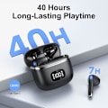 Miniatyrbillede 3 af 6: Hovedtelefoner - Bluetooth 5.3 Hovedtelefoner med 4 ENC Støjreducerende Mikrofoner - Dyb Bas Stereo Sort Negro