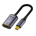 Miniatyrbild 1 av 5: Typ C USB3.1 hona till DP- Displayport /Mini-DP mDP1.4 hane 8K adapterkonverterkabel HUB 18cm/7.1in