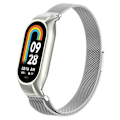 Miniatyrbilde 3 av 6: Milanese Loop Metallarmbånd Xiaomi Smart Band 8 Sølv