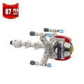 Miniatyrbillede 1 af 5: Moc Kaptajn Futured Comet Rumskib Byggeklodser Sæt Anime Højteknologisk Slagskib Mursten Model Samle Legetøj Børnegaver 87PCS
