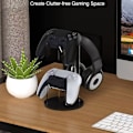 Miniatyrbilde 5 av 5: Oppbevaringsstativ, 2-i-1 spillkontroller- og headsetholder for PS4, PS5, Xbox
