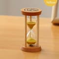 3 Minuters Timglas Sand Timer - Rund Glas Trä Sandklocka