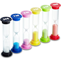 Miniatyrbillede 1 af 7: Sandtimer i 6 Farver Timeglas Sandur Timer 30 sek, 1 min, 2, 3, 5 og 10 min. Til Klasseværelse Spil Hjem Kontor, Tandbørste Timer til Børn