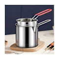 Miniatyrbilde 2 av 4: Friteuse i rustfritt stål for Tempura, pommes frites, kylling osv. med sil