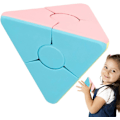 Miniatyrbilde 3 av 6: Pyramid Speed Cube - ABS Material Pyraminx Stickerless | Oppmuntre til læring Magic Cube | Flytende rotasjon Puslespill Twist | Visuell glede Puslespill Cube leketøy round beads