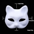 Miniatyrbild 5 av 5: Therian Mask Kattmask, DIY Blanko Vita Papperskattmasker att Dekorera, Anpassningsbara Graffiti-redo Designer, Idealisk För Handmålning Cosplay Juni 6.15 3pcs