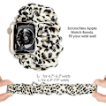 Miniatyrbild 2 av 4: Kompatibelt Apple Watch-armband, pannband 38mm 40mm 41mm, mjukt tyg med grafiskt tryck, tygarmband för kvinnor, roséguld, iwatch