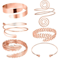 Pikkukuva 1 / 5: 6-osainen ranneke, olkavarren rannekoru, säädettävä setti rose gold